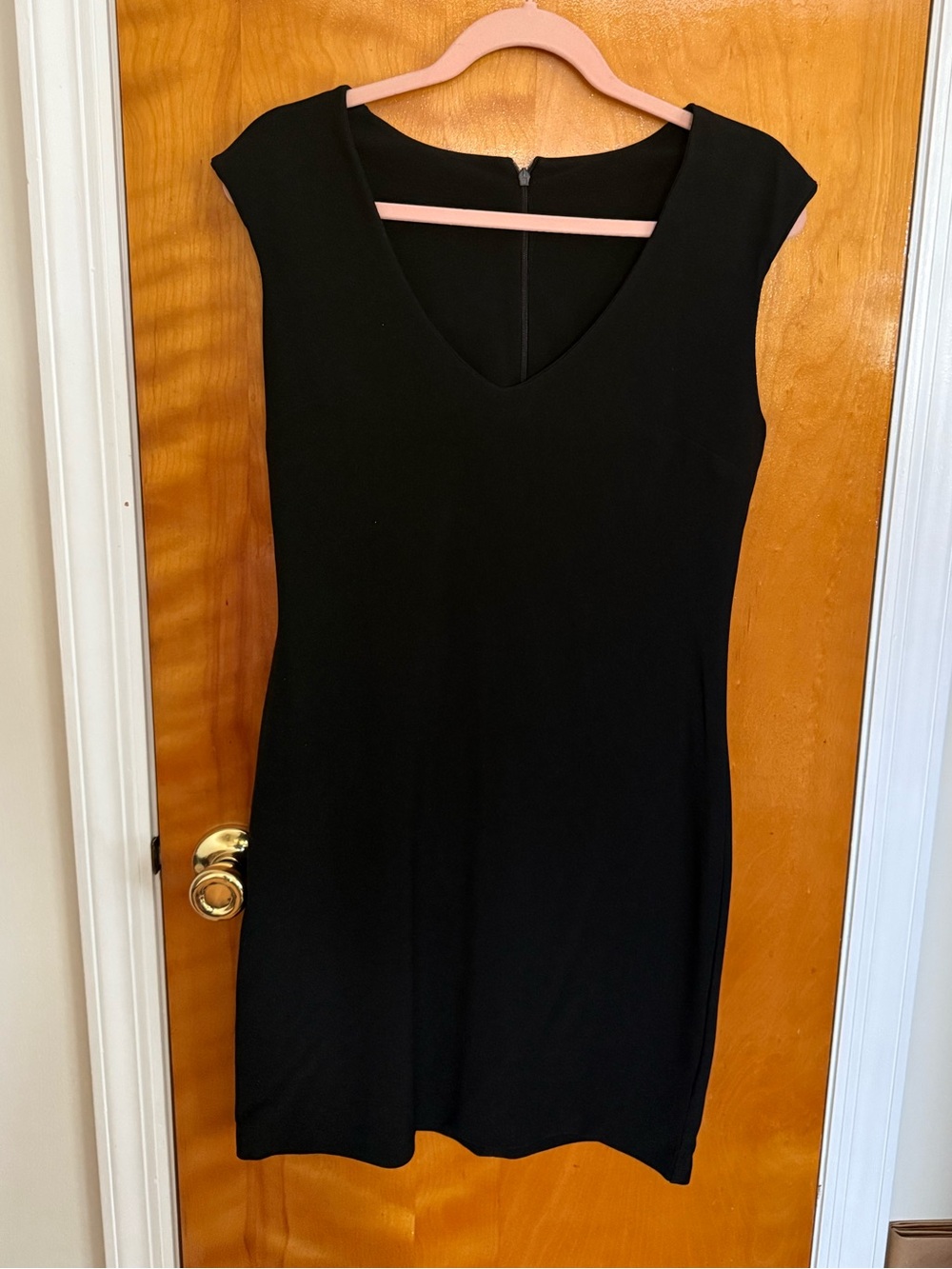 Boston Proper Black V-Neck Mini Dress